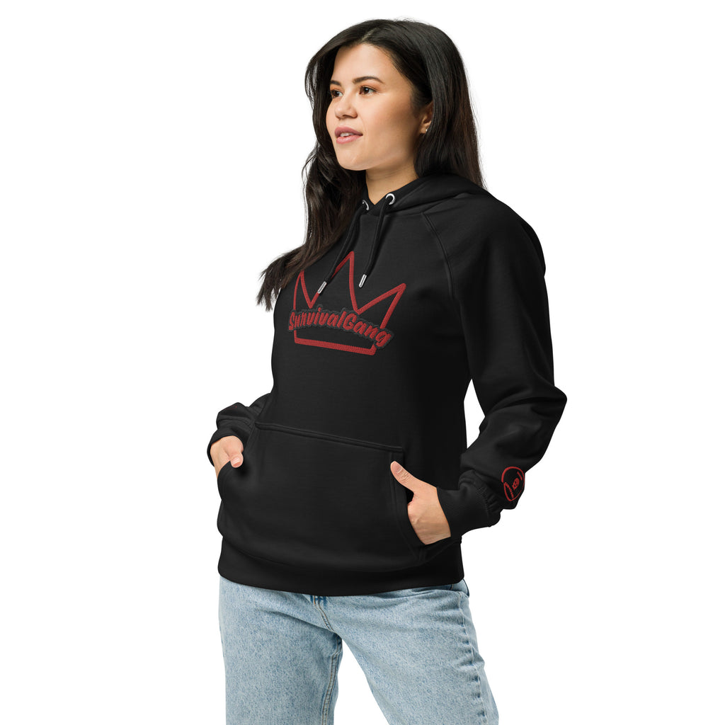 SurvivalGang Embroidered  raglan hoodie