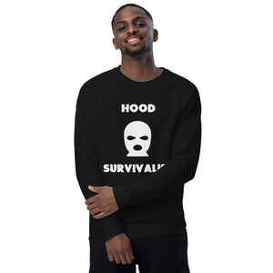 Hoood Survivalist Classic Goon Mask Logo organic raglan sweatshirt