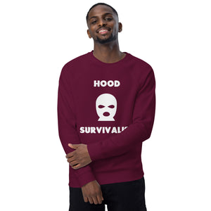 Hoood Survivalist Classic Goon Mask Logo organic raglan sweatshirt