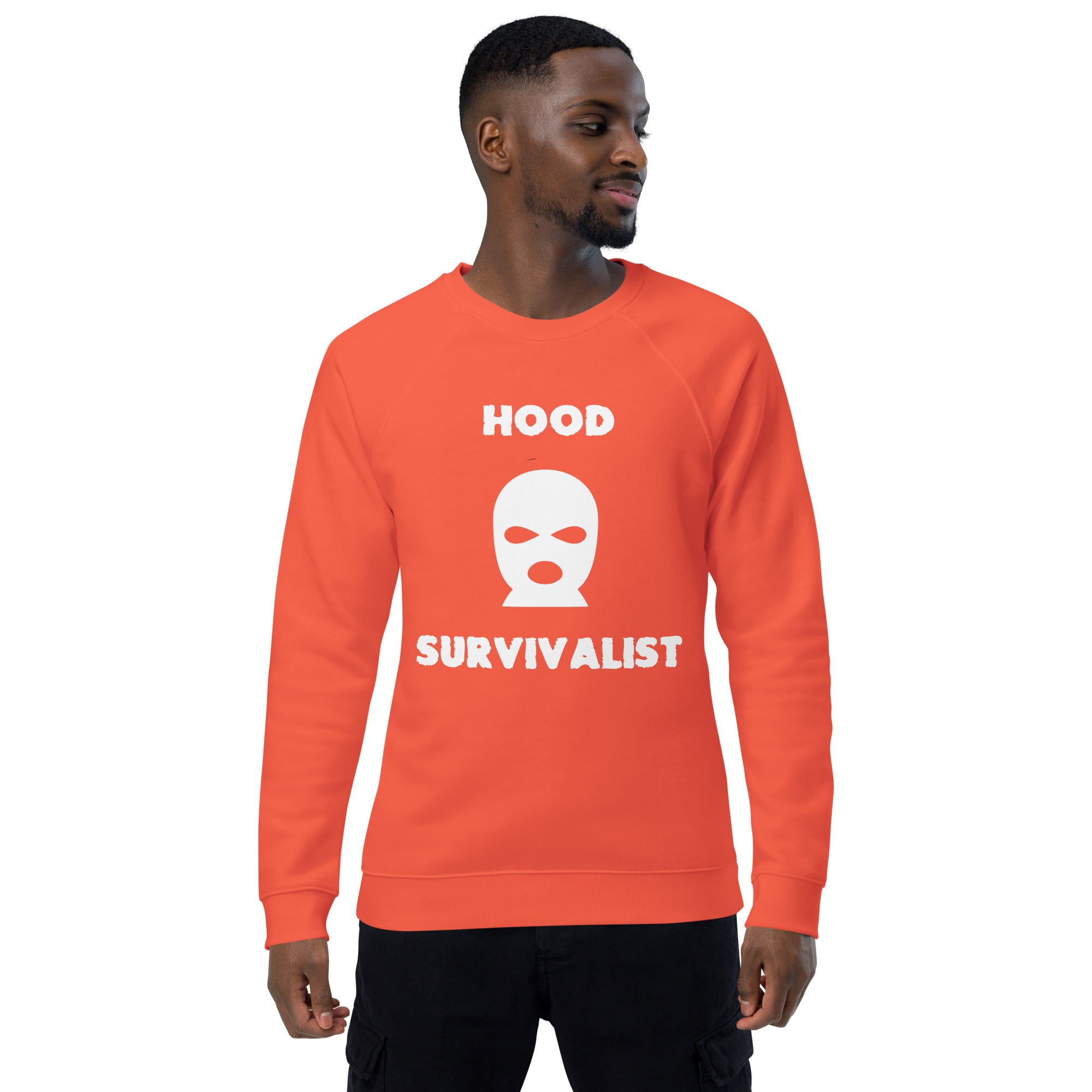 Hoood Survivalist Classic Goon Mask Logo organic raglan sweatshirt