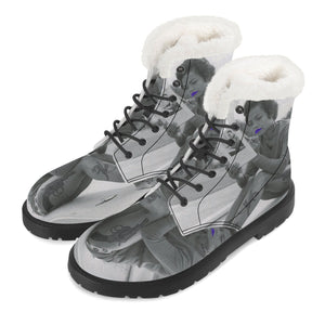 Eartha Kitt Faux Fur Hood Survivalist Synthetic Leather Boot