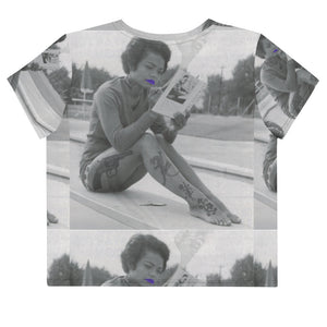 Eartha Kitt Tattoo Print Crop Tee - Hood Survivalist