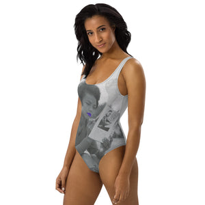 Eartha Kitt Tattoo Print One-Piece Swimsuit - Hood Survivalist