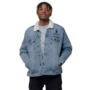 Sherpa lined denim jacket best sale with hood